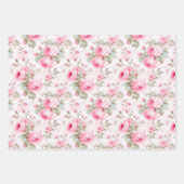 Hübsch rosa gestrichene Rose Geschenkpapier Set (Vorderseite)