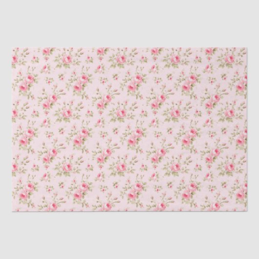 Hübsch rosa gestrichene Rose Seidenpapier (Vorderseite)