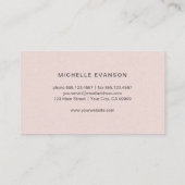 Hübsch Rosa Ginkgo Leaf Einfache Natur Visitenkarte (Rückseite)