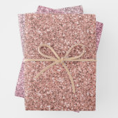 Hübsch rosa Glitzer Geschenkpapier Set (Beispiel)