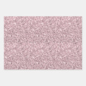Hübsch rosa Glitzer Geschenkpapier Set (Vorderseite 3)