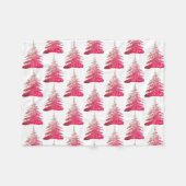 Hübsch rosa Glitzer Weihnachtsbaum Fleece Blanket (Vorderseite (Horizontal))