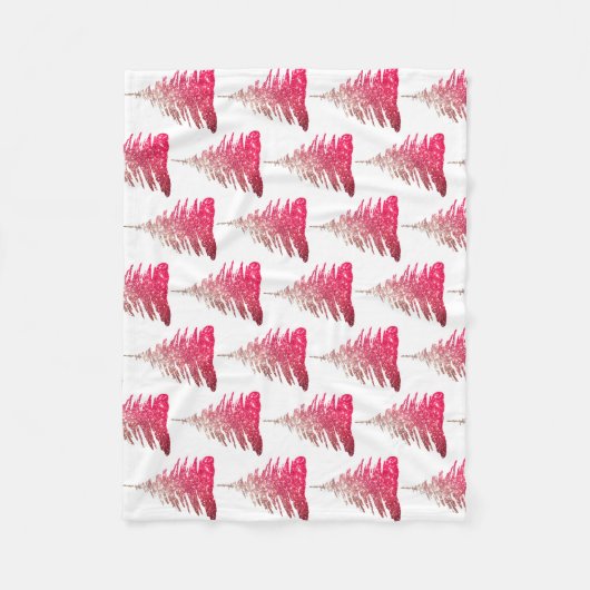 Hübsch rosa Glitzer Weihnachtsbaum Fleece Blanket (Vorderseite)