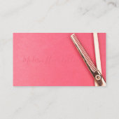 Hübsch rosa Goldene Schere Ernennung Erinnerung Visitenkarte (Rückseite)