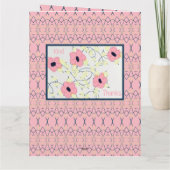 Hübsch Rosa Grau und Schwarz Karte (Rückseite)