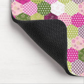 Hübsch rosa grüne Mulberry-Patchwork-Quilt-Design Mousepad (Ecke)