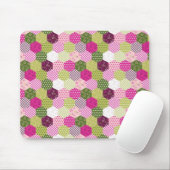 Hübsch rosa grüne Mulberry-Patchwork-Quilt-Design Mousepad (Mit Mouse)