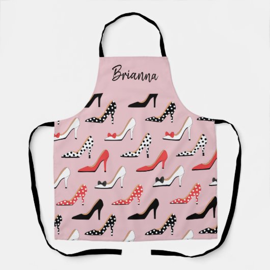Hübsch rosa Heels Schürze (Vorderseite)
