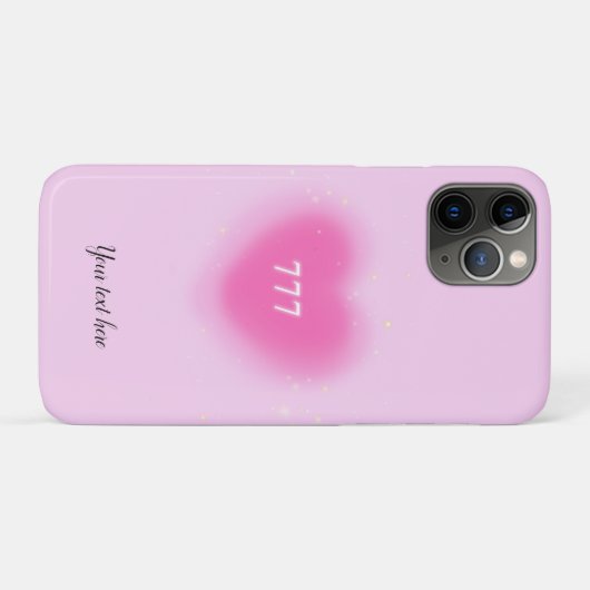 Hübsch-rosa-Herz-Ästhetik Engel Nummer 777 Case-Mate iPhone Hülle (Rückseite (Horizontal))