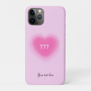 Hübsch-rosa-Herz-Ästhetik Engel Nummer 777 Case-Mate iPhone Hülle