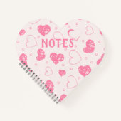 Hübsch-rosa-Herz-Notebook Notizblock (Vorderseite)