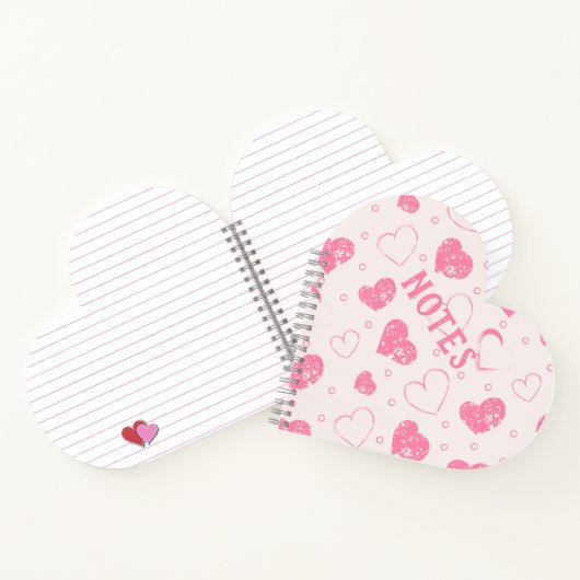 Hübsch-rosa-Herz-Notebook Notizblock (Innenseite)