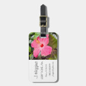 Hübsch rosa Hibiskus Gepäckanhänger (Vorderseite vertikal)