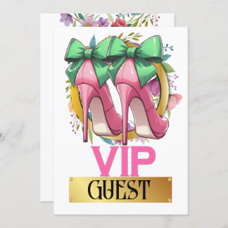Hübsch rosa High Heels VIP Gasteinladung Einladung
