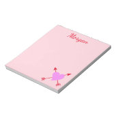 Hübsch rosa Hintergrund mit Lila Herz Notizblock (Rotiert)