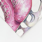 Hübsch-Rosa-Ice-Skate Fleecedecke (Ecke)