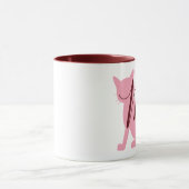Hübsch rosa Katzenmonogramm Tasse (Zentrum)