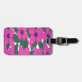 Hübsch rosa, klassisches Blumenmuster Gepäckanhänger (Vorderseite horizontal)