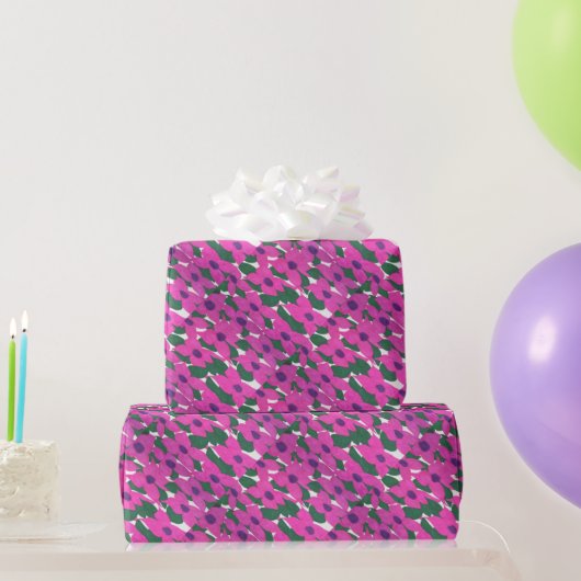 Hübsch rosa, klassisches Blumenmuster Geschenkpapier (Partygeschenke)