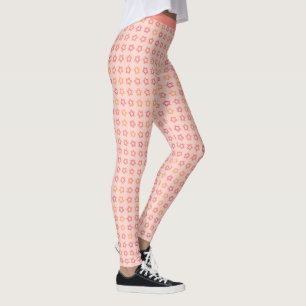 Hübsch rosa Korallenstars Trendy Pattern Leggings