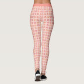 Hübsch rosa Korallenstars Trendy Pattern Leggings (Rückseite)