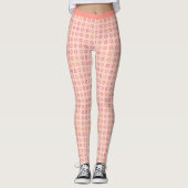 Hübsch rosa Korallenstars Trendy Pattern Leggings (Vorderseite)