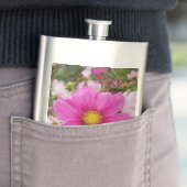 Hübsch-Rosa-Kosmos-Blume Flachmann (Beispiel)