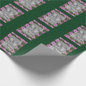 Hübsch rosa Kosmos-Blume Fotovorlage Geschenkpapier (Ecke)
