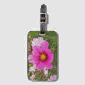 Hübsch-Rosa-Kosmos-Blume Gepäckanhänger (Vorderseite Vertikal)