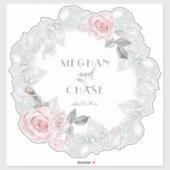 Hübsch-Rosa-KrustenbarefootBride™ Aufkleber (Blatt)