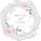 Hübsch-Rosa-KrustenbarefootBride™ Aufkleber (Vorderseite)