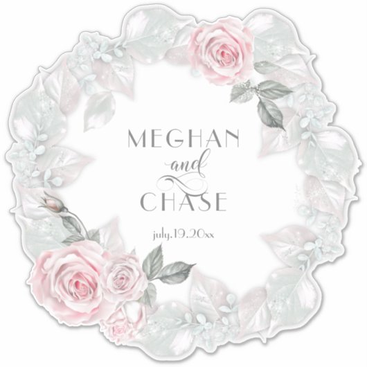 Hübsch-Rosa-KrustenbarefootBride™ Aufkleber (Vorderseite)