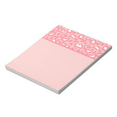 Hübsch rosa Leopard Notepad Notizblock (Rotiert)
