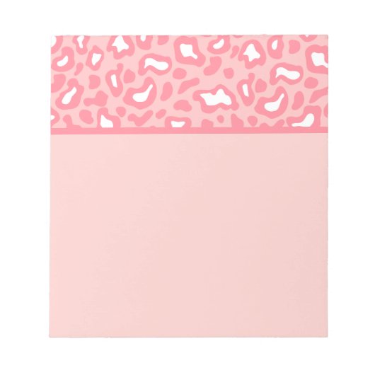 Hübsch rosa Leopard Notepad Notizblock (Vorderseite)