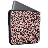Hübsch rosa Leopard Print Laptop Sleeve (Vorne Rechts)