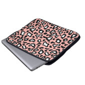 Hübsch rosa Leopard Print Laptop Sleeve (Vorne Knopf)