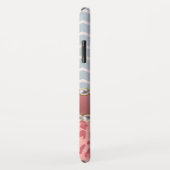 Hübsch rosa Leopard Zickzack Schöne Perlen Case-Mate iPhone Hülle (Hinten/Rechts)