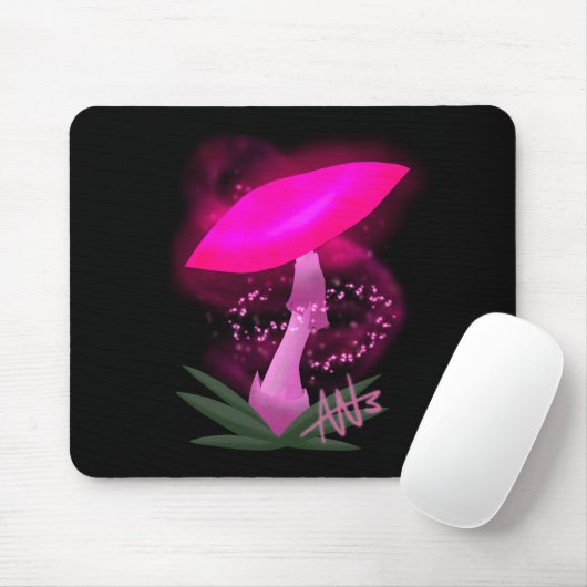 Hübsch rosa leuchtendes Mushroom Mousepad (Mit Mouse)