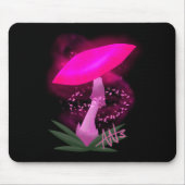 Hübsch rosa leuchtendes Mushroom Mousepad (Vorne)