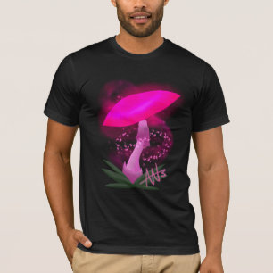 Hübsch rosa leuchtendes Mushroom T-Shirt
