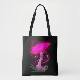 Hübsch rosa leuchtendes Mushroom Tasche