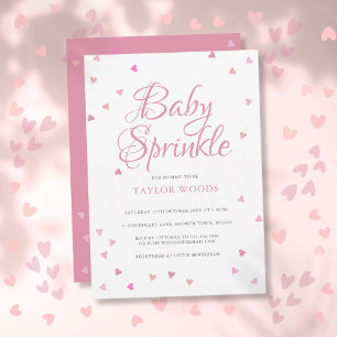 Hübsch rosa Liebe Herz-Baby Sprinkle / Dusche Einladung