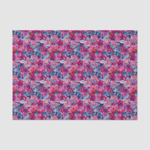Hübsch rosa Lila blaues Blumenmuster Seidenpapier