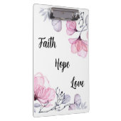 Hübsch rosa Lila blorale Christliche Frauen Klemmbrett (Rechts)