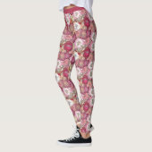Hübsch Rosa Lila Blume Leggings (Links)