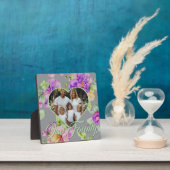 Hübsch rosa lila blumengeschmückte Familienfoto-Vo Fotoplatte (InSitu)