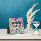 Hübsch rosa lila blumengeschmückte Familienfoto-Vo Fotoplatte (InSitu)