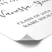 Hübsch rosa lila Foto Abschluss Empfang Poster (Ecke)