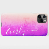Hübsch rosa Lila Ombre Hintergrund Individuelle Na iPhone Hülle (Rückseite (Horizontal))