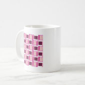 Hübsch rosa Lila Patchwork Quilt Design Geschenke Kaffeetasse (Vorderseite Links)